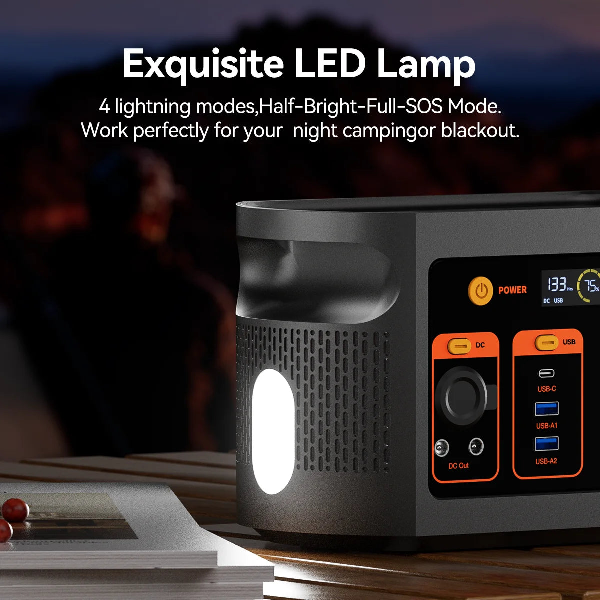 FF Flashfish E103 300W Portable Power Station, 179.2Wh LiFePO4 Battery, Fast AC Recharge, Multi-Output Solar Generator for Outdoor/Camping/Emergency Power