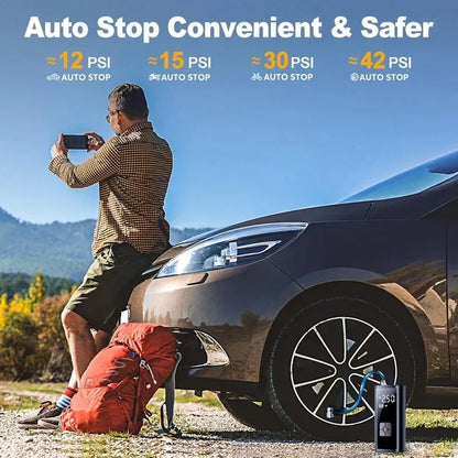 EAFC Car Air Pump Wireless Protable 150PSI Car Air Compressor Tire Inflation Pump for Motorcycle Bicycle Car Tire Ball Inflator