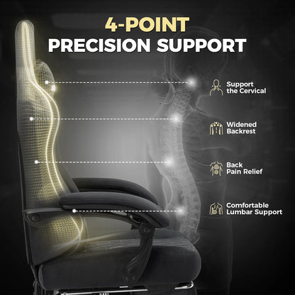 GTPLAYER Gaming chair fabric Gaming Chair Ergonomic office boot PC chair, Adjustable and Rotatable Desk Chair