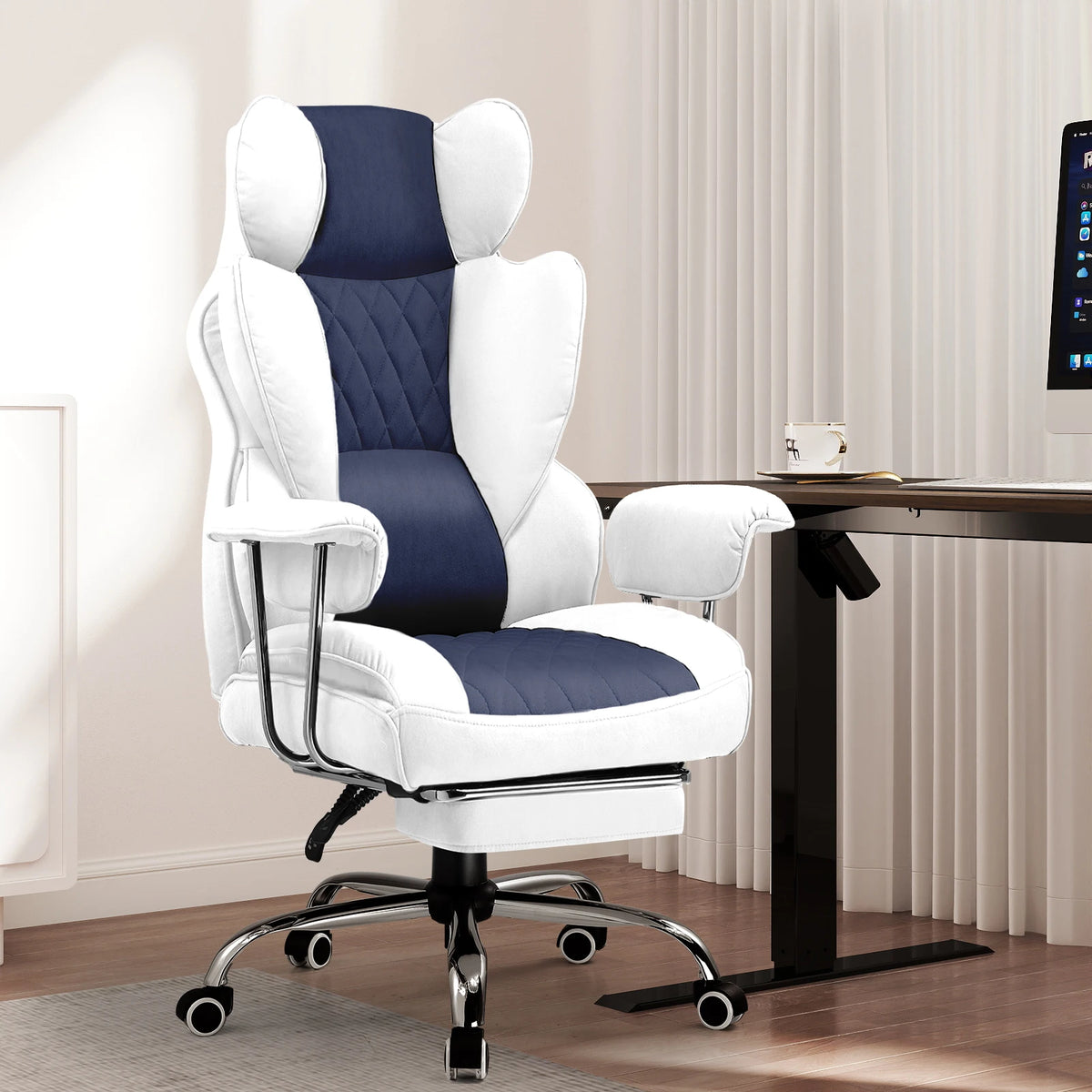 Gtplayer Gaming Chair, Office Chair with Pocket Spring Lumbar Support, Ergonomic and Comfortable Wide Office Computer Chair