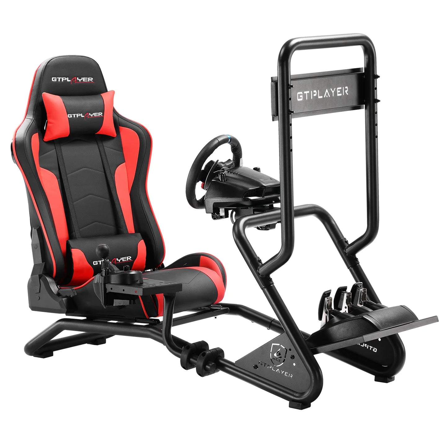 GTPLAYER Simulator Cockpit Racing Simulator steering wheel stand with 3D stereo speakers monitor Mount