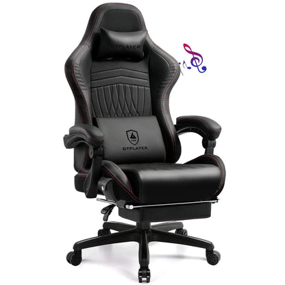 GTPLAYER Gaming chair Ergonomic Gaming armchair Desk chair PC Footrest loudspeaker Music Office chair up to 150kg