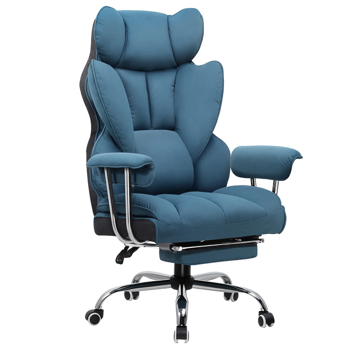 Gtplayer Silla Gaming Gamer Chair Ergonomic Office Chair with Footrest Fabric Surface Spring Seat Cushion Silla De Juego