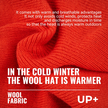 WRELS Merino Wool Beanie for Men Women Soft Fisherman Beanie Warm Knitted Winter Hat Watch Cap Skullie for Cold Weather