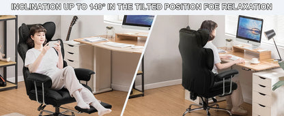 Gtplayer Silla Gaming Gamer Chair Ergonomic Office Chair with Footrest Fabric Surface Spring Seat Cushion Silla De Juego