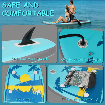Feath-R-Lite Uppblåsbar SUP-bräda – 330×84×15 cm, Max 165 kg, 7-delat Set