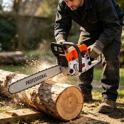 9.8kW 20-Inch Electric Chainsaw Large Portable Wood Cutting Saw High-Power Tree Pruning Chainsaw for Home DIY Garden Forestry Woodworking Cutting Tool