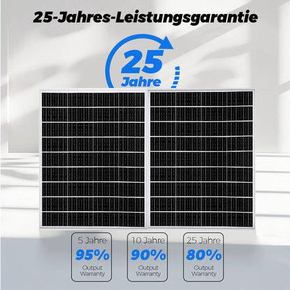 200W Monokristallin Solpanel Kit (2×100W) – 23% Verkningsgrad IP65 18V Off-Grid Balkong Husbil Båt Camping, EU-lager