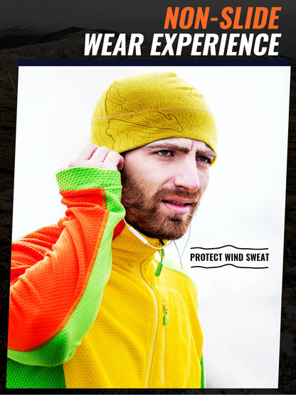 WRELS Fleece Watch Cap Beanie Hat Winter Skull Cap Warm Beanie Thick Windproof  Lightweight for Running Skiing Cycling Sports