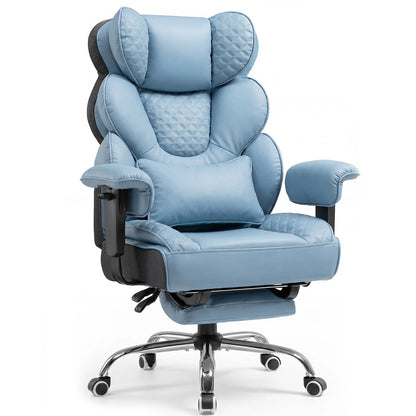 Comhoma Ergonomic Gaming Chair, Office Chair 400 Lb, with Adjustable Lumbar Support & Footrest, Hybrid Design,High Back Executive Chair