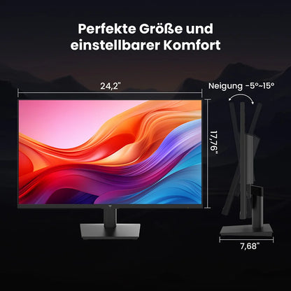 KTC H27T27 Kontorsmonitor 27" 2K QHD – Fast IPS 120Hz OC HDR FreeSync G-Sync 99% sRGB Ramlös VESA EU-lager