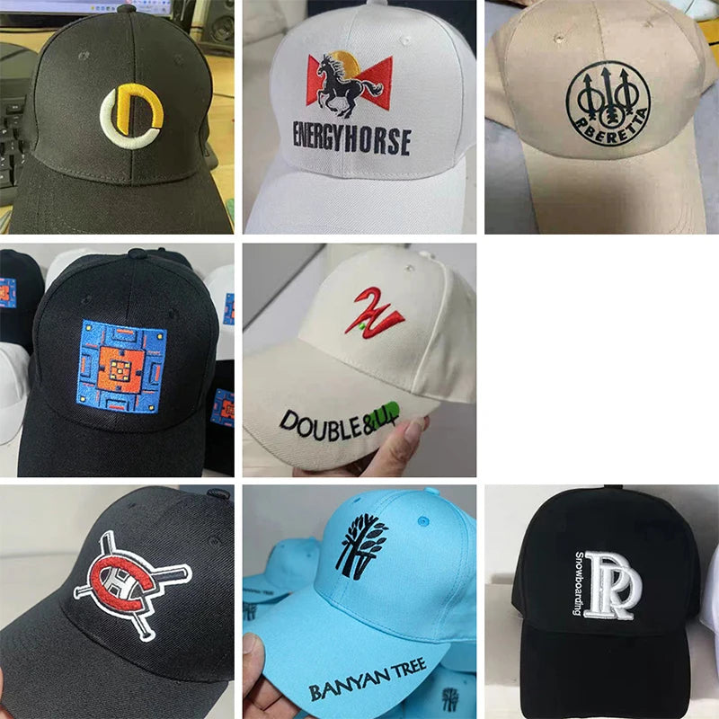 Custom Baseball Caps Hat Custom Logo Men's Cap Hip Hop Snapback Adjustable Embroidery Print DIY Team Logo Designer Baseball Caps