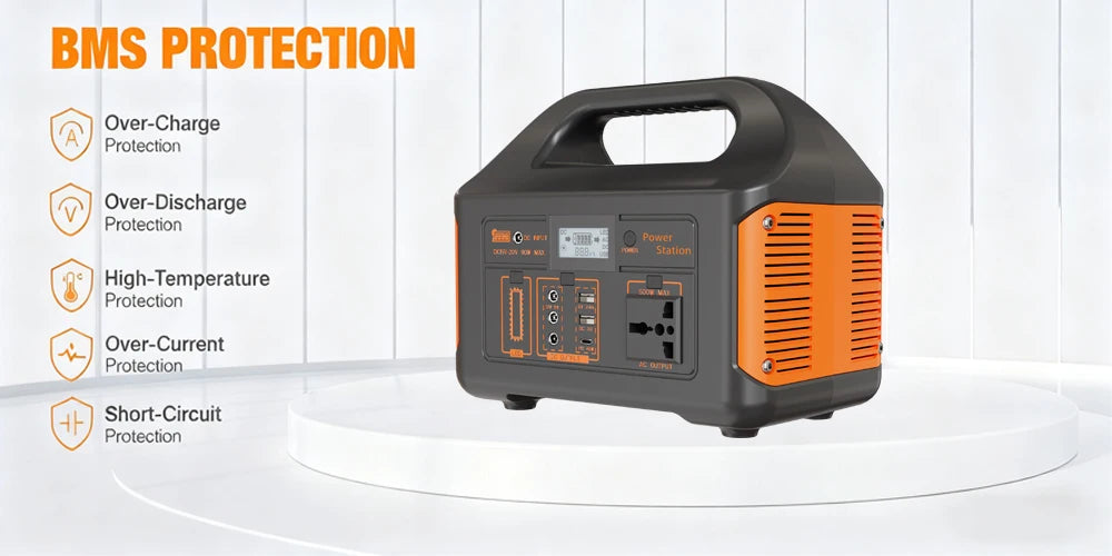 GaiaRay 500W 300W Portable Power Station AC 220V Solar Generator LiFePO4 Battery Emergency Power Plant Outdoor Fishing Tool LED