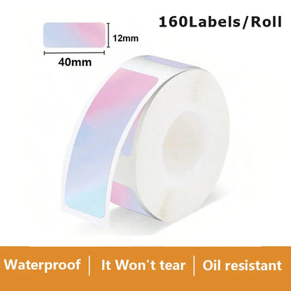 Termiska Etikettrullar Mönster & Färg – Kompatibla med Marklife P11 P12 Phomemo D30 DELI Q2 Brother – 12x40mm 14x40mm 14x50mm 2026