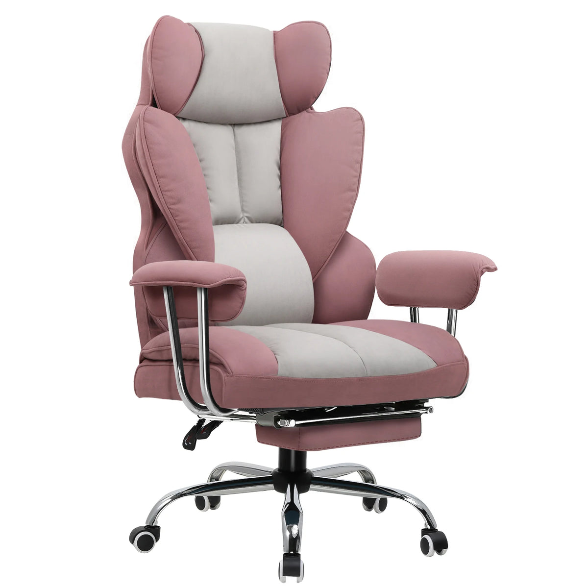 Gtplayer Silla Gaming Gamer Chair Ergonomic Office Chair with Footrest Fabric Surface Spring Seat Cushion Silla De Juego