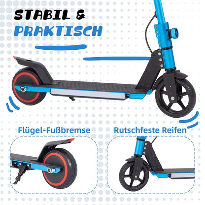 Inaopus Vikbar elektrisk sparkcykel för barn, 150W motor, maxhastighet 12 km/h