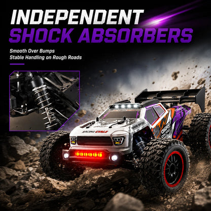 Beginner Friendly 4Wd Rc Off Road Car Carbon Brush Motor Precise Steering Trim Easy Motor Replacement Durable Anti-Loss Shell Hobby Gift for 14+