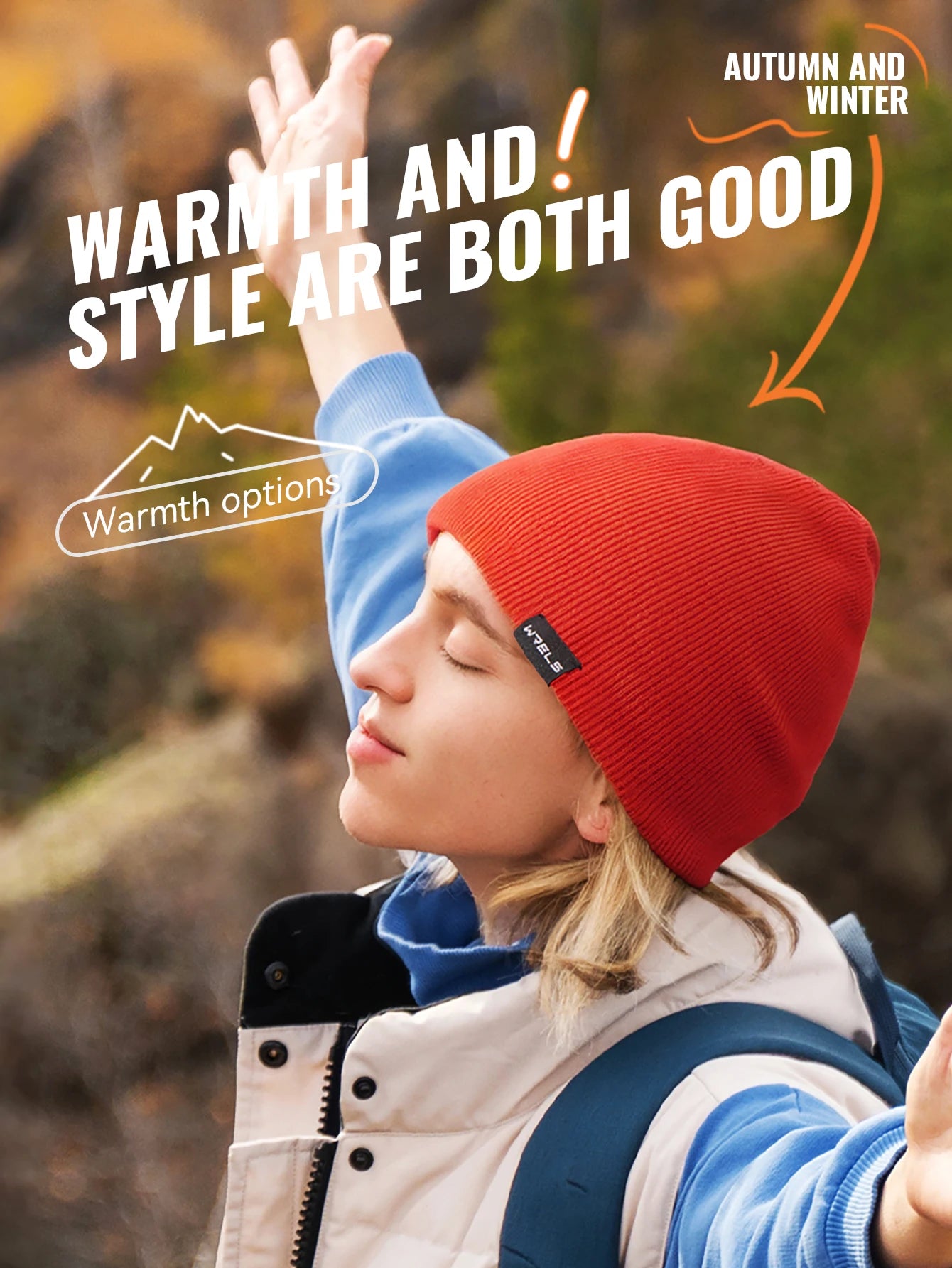 WRELS Merino Wool Beanie for Men Women Soft Fisherman Beanie Warm Knitted Winter Hat Watch Cap Skullie for Cold Weather