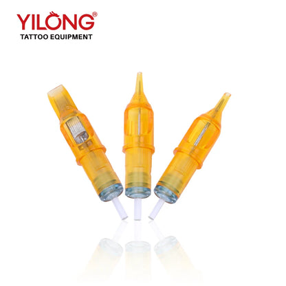 20pcs Yellow Dragonfly Tattoo Cartridge Needle 1 3 5 7 9 11 13 14 15 RL RM RS M1 For Tattoo Machine Pen Needle Accessories