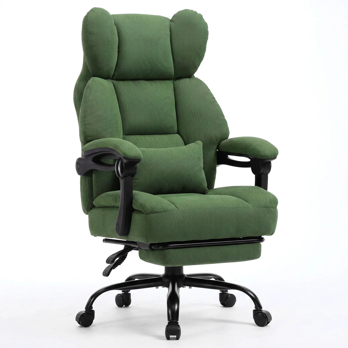 Gtplayer Gaming Chair, Ergonomic Office Chair with Footrest and Lumbar Support, High Back Executive Chair for Tall, Wide Computer Chair, Height Adjustable, Synchronous Armrest, Spring Core Seat