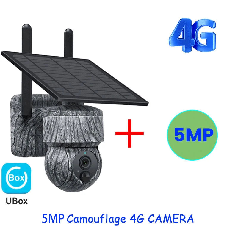 5MP 4G Solar Hunting Camera with High Definition Image Solar Panel Two-Way Audio Security CCTV Battery Camera IP66 Waterproof  + V380 Pro 12MP 10× Zoom Triple‑Lens 4G Solar‑Powered Outdoor Triple‑Screen CCTV Security C