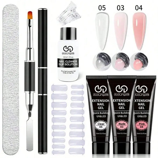 8-delars Poly Extension Gel Nagelvårdset