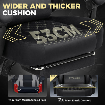 GTPLAYER Gaming chair fabric Gaming Chair Ergonomic office boot PC chair, Adjustable and Rotatable Desk Chair