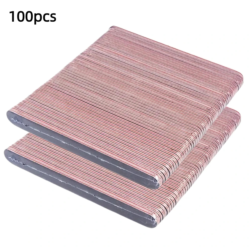 50-100pcs Nail Files, Pro 100/180 Grit Nail File Double Sided for Natural and Acrylic Nails Fingernail Files Gel Nail Pedicure