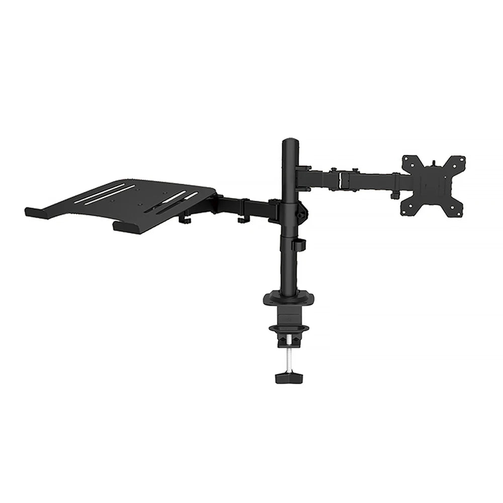 Ergonomisk Monitorarm för Skrivbord 13–27" – VESA 75x75/100x100 Justerbar Höjd Kabelhantering 8kg Stål EU-lager Polen