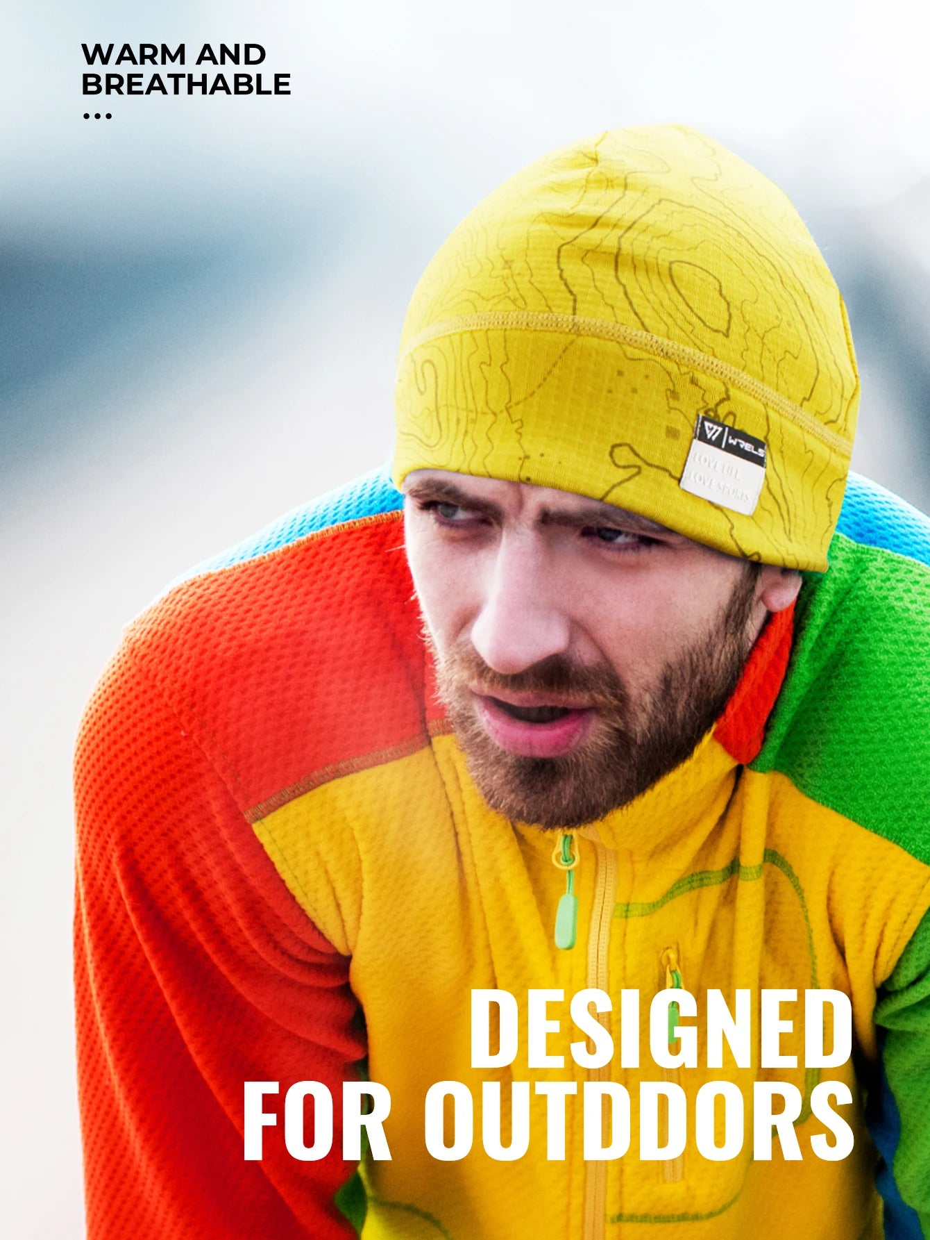WRELS Fleece Watch Cap Beanie Hat Winter Skull Cap Warm Beanie Thick Windproof  Lightweight for Running Skiing Cycling Sports