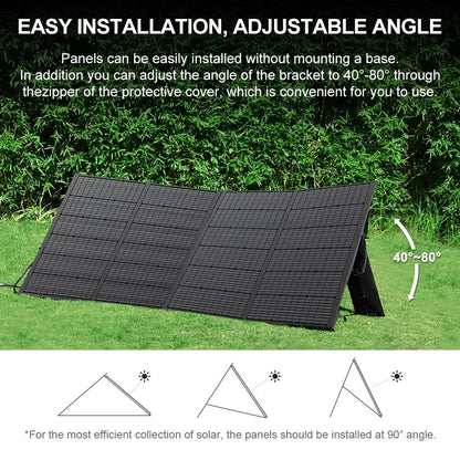 TALLPOWER TP400 400W Portable Foldable Solar Panel IP65 Waterproof High‑Efficiency Solar Charger for Power Station Camping RV Van Off‑Grid Emergency Power Supply