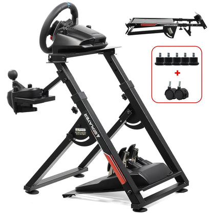 GTPLAYER Ratt-ställning för Sim Racing – Justerbar 20°/20cm Höjd, Kolstål, Logitech G29/G920/G923 Thrustmaster, EU-lager