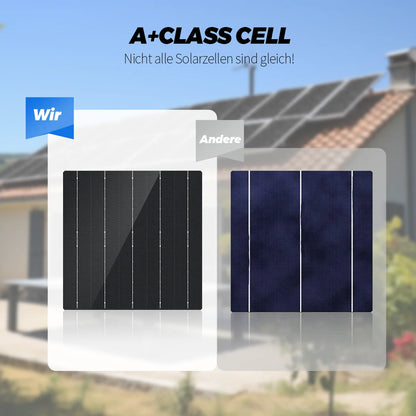 200W Monokristallin Solpanel Kit (2×100W) – 23% Verkningsgrad IP65 18V Off-Grid Balkong Husbil Båt Camping, EU-lager