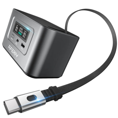 AFERIY Nano100 100W 99.2Wh Portable Power Station, LiFePO4 Battery, 1.5H Fast Charge, Dual 100W PD, with Type-C Cable