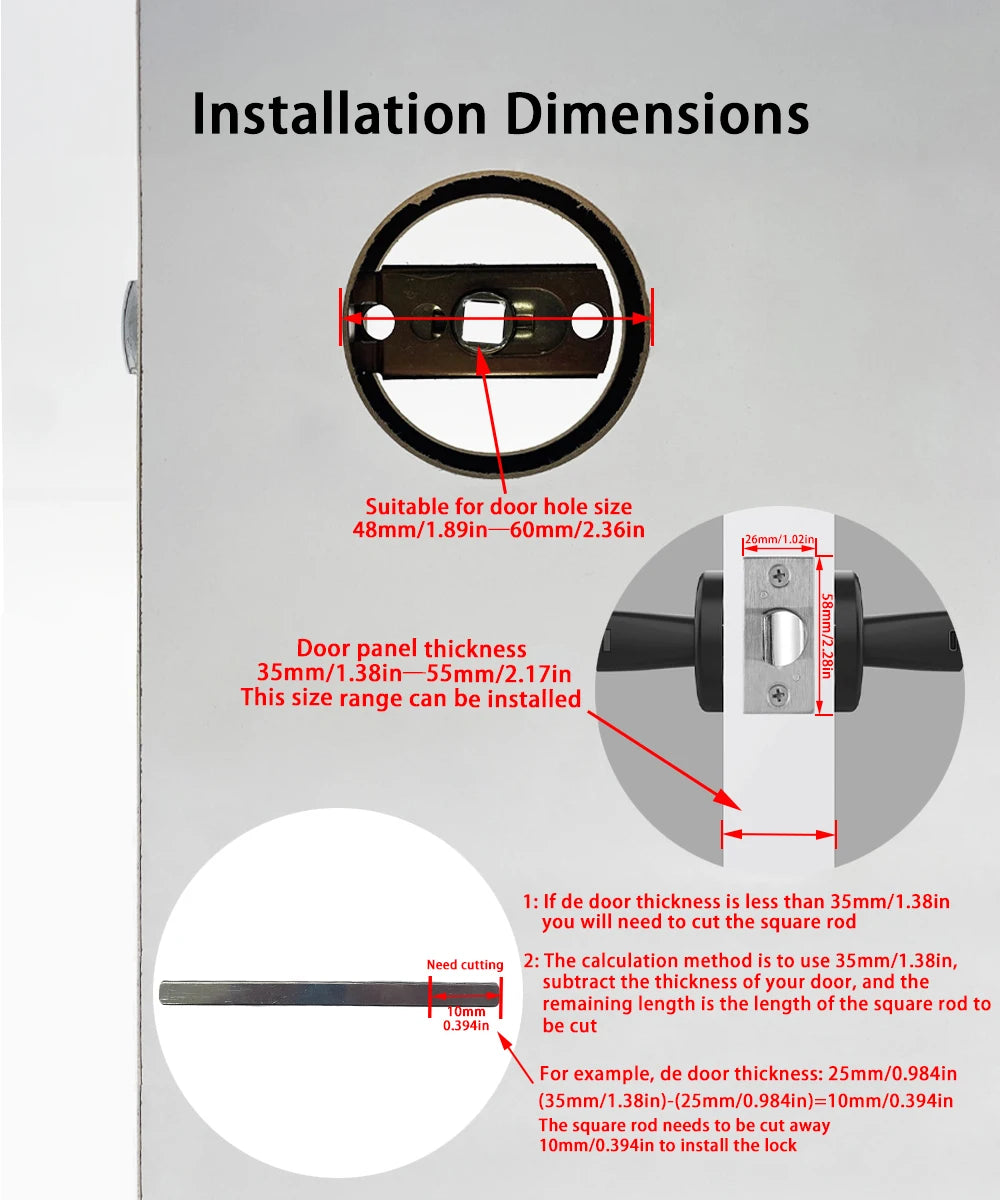 RAYKUBE M5 Tuya BLE Smart Fingerprint Door Lock Electronic Lock with Password/Key/Card/Tuya APP Unlock Free Delivery From Spain