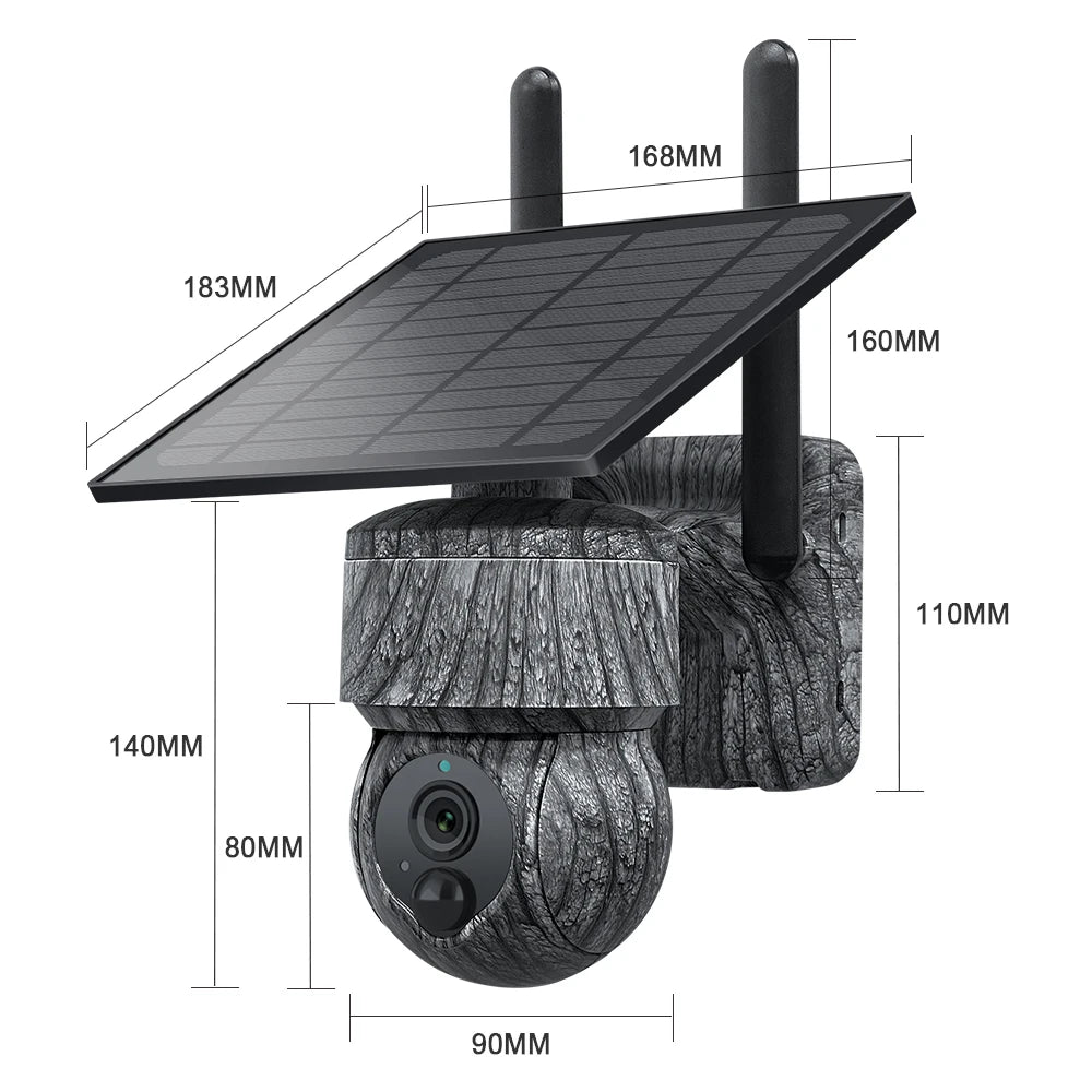 5MP 4G Solar Hunting Camera with High Definition Image Solar Panel Two-Way Audio Security CCTV Battery Camera IP66 Waterproof  + V380 Pro 12MP 10× Zoom Triple‑Lens 4G Solar‑Powered Outdoor Triple‑Screen CCTV Security C