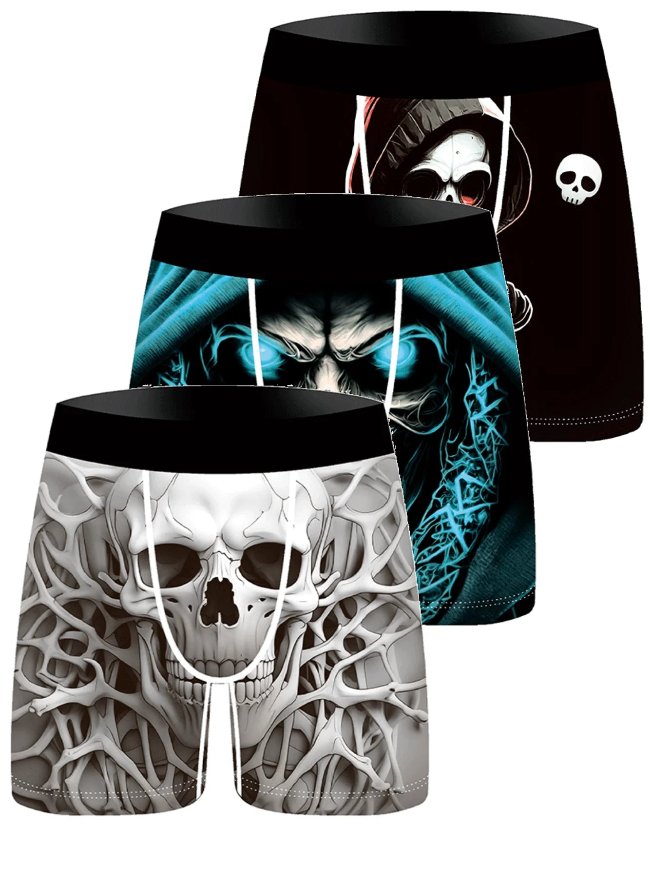 Herr Boxershorts 3-pack Flame – Andningsbara Mjuka Stretch, S–XXXL