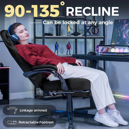 GTPLAYER Gaming chair fabric Gaming Chair Ergonomic office boot PC chair, Adjustable and Rotatable Desk Chair