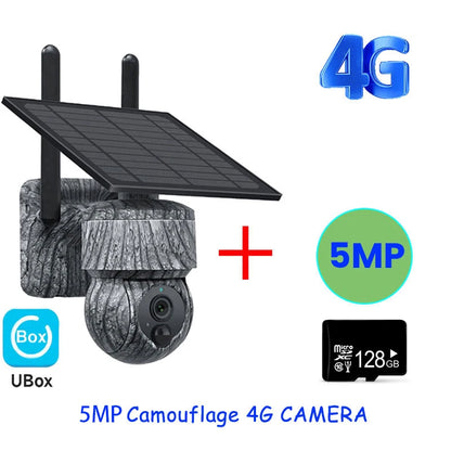 5MP 4G Solar Hunting Camera with High Definition Image Solar Panel Two-Way Audio Security CCTV Battery Camera IP66 Waterproof  + V380 Pro 12MP 10× Zoom Triple‑Lens 4G Solar‑Powered Outdoor Triple‑Screen CCTV Security C