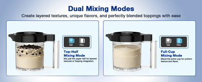 Teendow KF-2501U1 Ice Cream Maker with 8 Preset Programs, Self-Cleaning, Mix-In & Re-Spin Functions, Home Countertop Model
