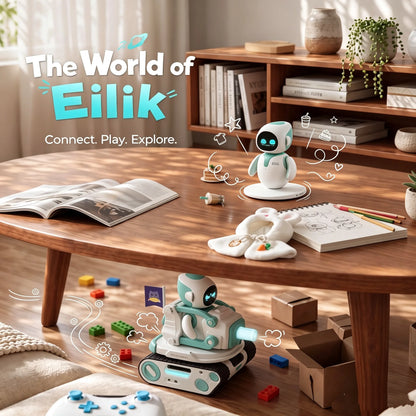 Eilik interaktiv skrivbordsrobot – blå eller rosa
