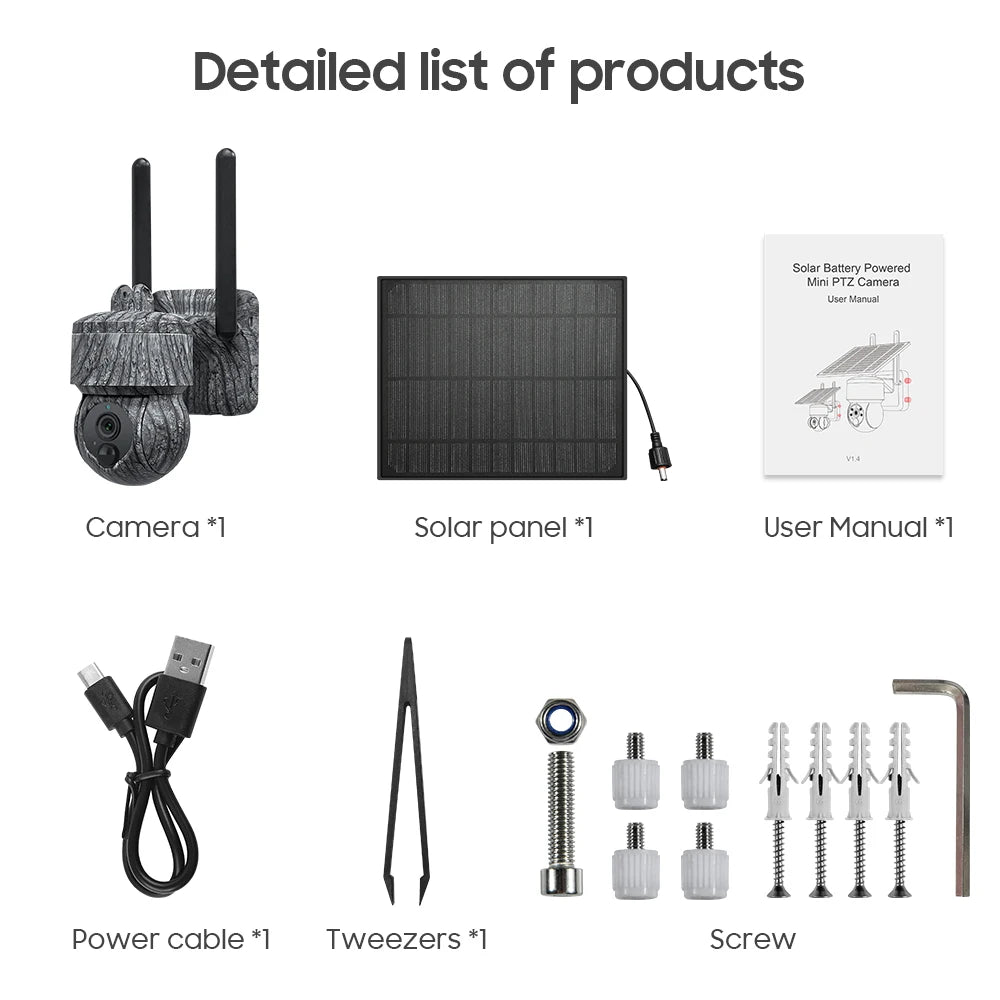 5MP 4G Solar Hunting Camera with High Definition Image Solar Panel Two-Way Audio Security CCTV Battery Camera IP66 Waterproof  + V380 Pro 12MP 10× Zoom Triple‑Lens 4G Solar‑Powered Outdoor Triple‑Screen CCTV Security C