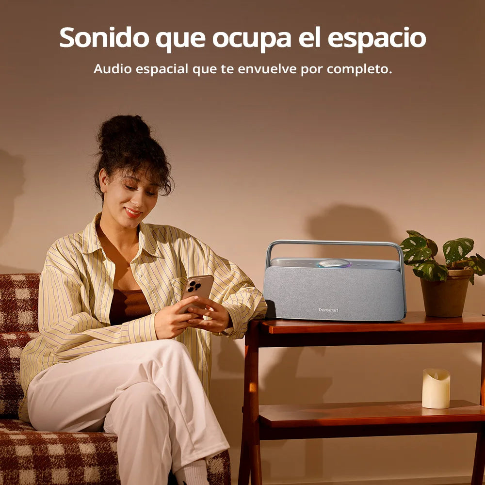 Tronsmart Fiitune X30 Speaker Blue Tooth Wireless Speaker Hi-Res Audio 80W Ipx6 App Control Portable Speaker with Handle for Home