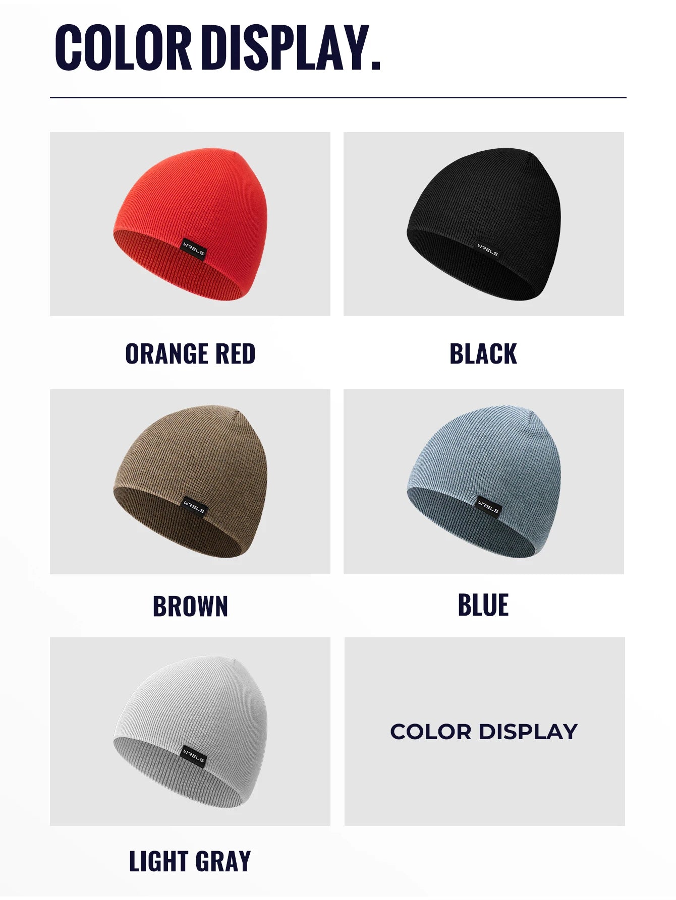 WRELS Merino Wool Beanie for Men Women Soft Fisherman Beanie Warm Knitted Winter Hat Watch Cap Skullie for Cold Weather