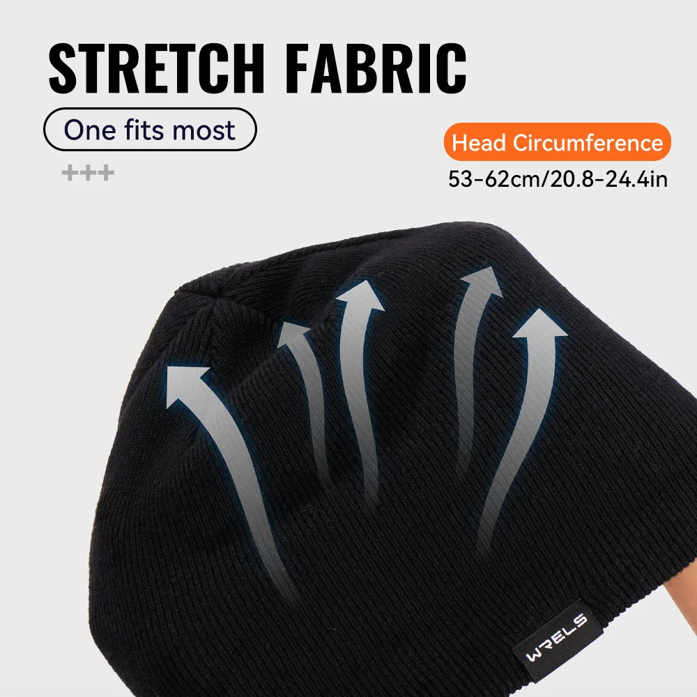 WRELS Merino Wool Beanie for Men Women Soft Fisherman Beanie Warm Knitted Winter Hat Watch Cap Skullie for Cold Weather