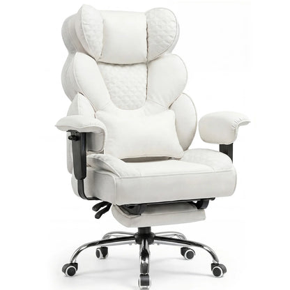 Comhoma Ergonomic Gaming Chair, Office Chair 400 Lb, with Adjustable Lumbar Support & Footrest, Hybrid Design,High Back Executive Chair