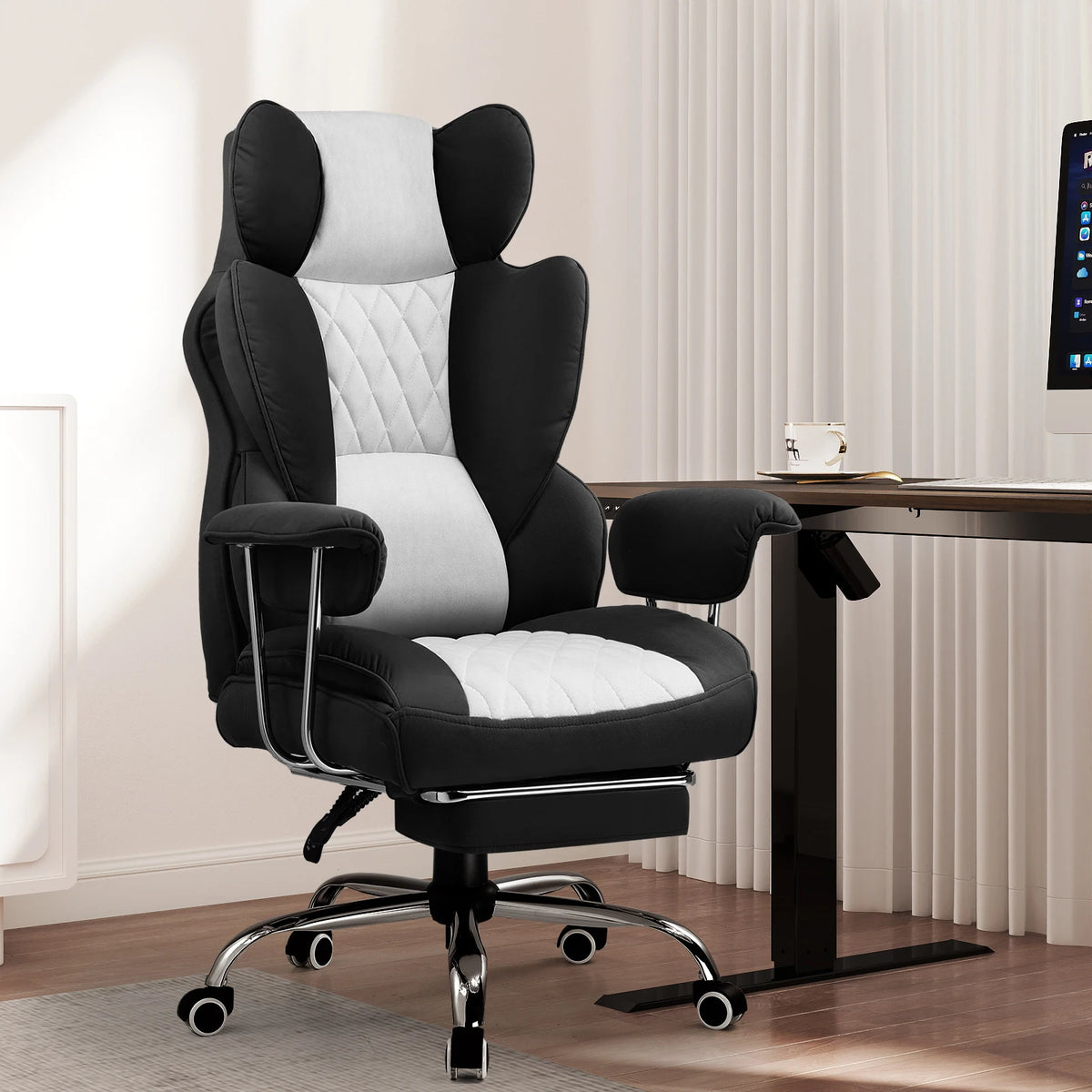 Gtplayer Gaming Chair, Office Chair with Pocket Spring Lumbar Support, Ergonomic and Comfortable Wide Office Computer Chair
