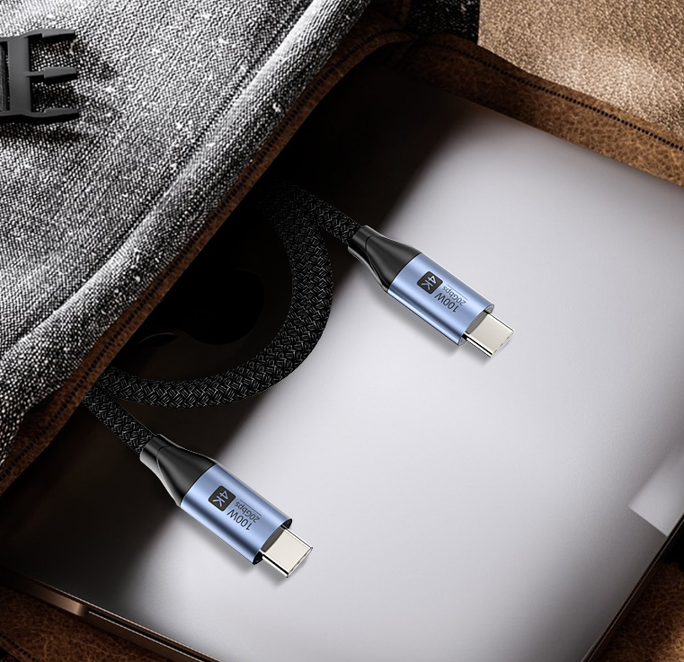 100W USB-C Datakabel – 20 Gbps Snabbladdning, 4K Skärmspegling och Höghastighetsöverföring