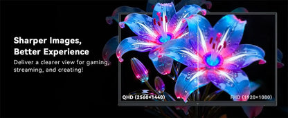 KTC H27T7P-2 Gaming Monitor 27" – Fast IPS 2K QHD 210Hz OC 1ms HDR400 FreeSync G-Sync 1,07 Mdr Färger Höjdjusterbart Stativ VESA