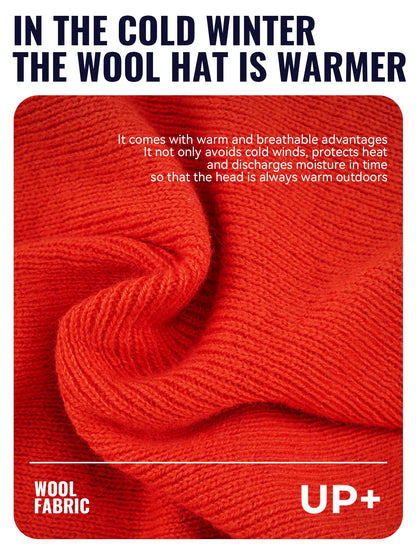 WRELS Merino Wool Beanie for Men Women Soft Fisherman Beanie Warm Knitted Winter Hat Watch Cap Skullie for Cold Weather